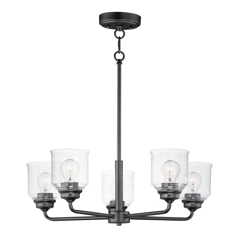Maxim 12266CDBK Acadia Five Light Chandelier, Black Main Image.jpg