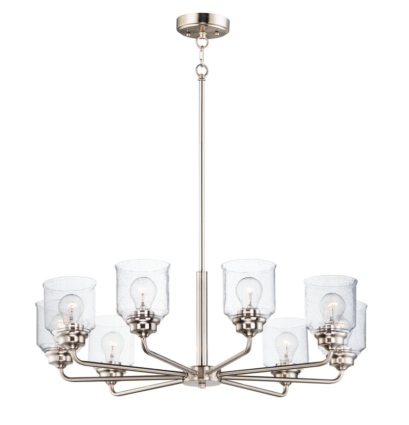 Maxim 12268CDSN Acadia Eight Light Chandelier, Satin Nickel Main Image.jpg