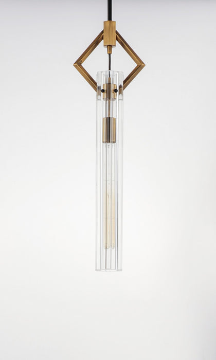 Maxim 16111CLBKAB Flambeau One Light Pendant, Black / Antique Brass Alternate Image.jpg