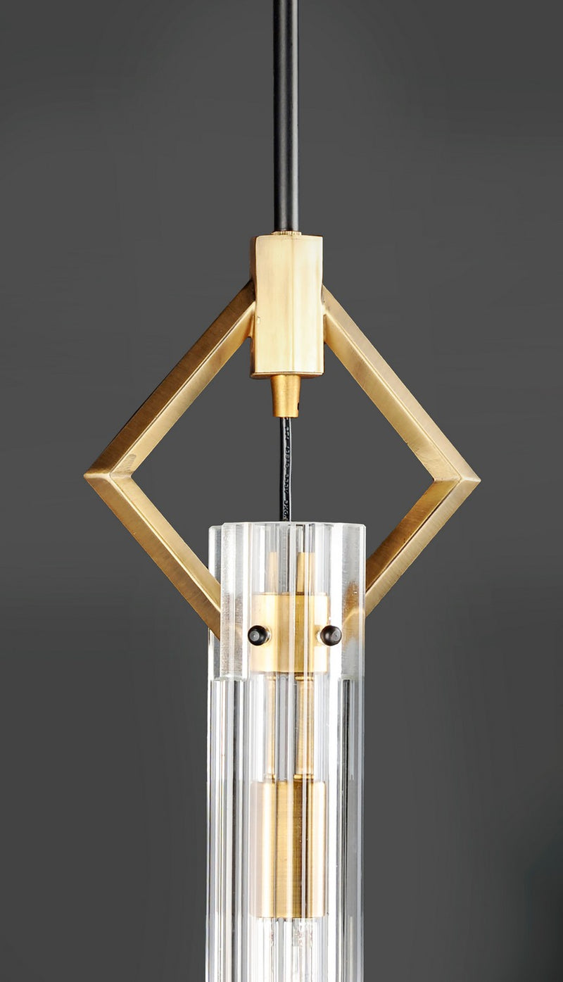 Maxim 16111CLBKAB Flambeau One Light Pendant, Black / Antique Brass Alternate Image 2.jpg