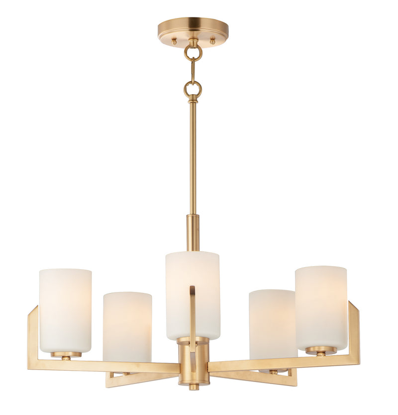 Maxim 21286SWSBR Dart Five Light Chandelier, Satin Brass Main Image.jpg