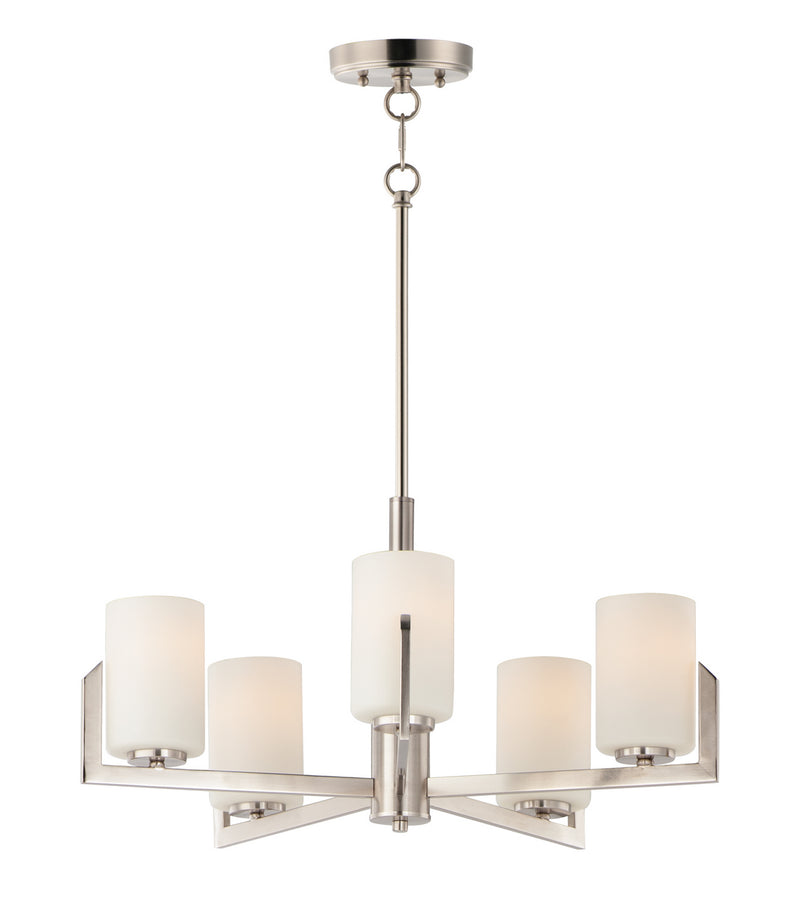 Maxim 21286SWSN Dart Five Light Chandelier, Satin Nickel Main Image.jpg