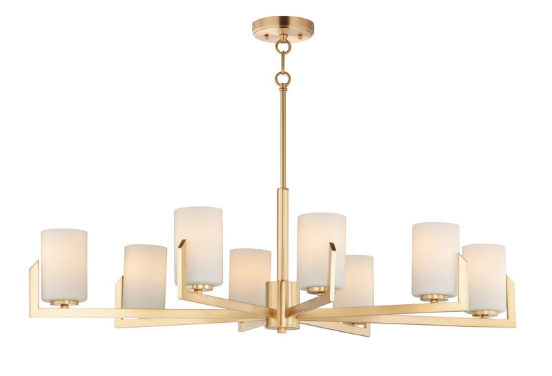 Maxim 21288SWSBR Dart Eight Light Chandelier, Satin Brass Main Image.jpg