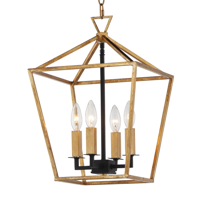 Maxim 25152GLTXB Abode Four Light Chandelier, Gold Leaf / Textured Black Alternate Image.jpg
