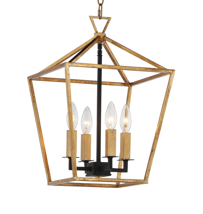 Maxim 25152GLTXB Abode Four Light Chandelier, Gold Leaf / Textured Black Main Image.jpg
