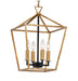 Maxim 25152GLTXB Abode Four Light Chandelier, Gold Leaf / Textured Black Main Image.jpg