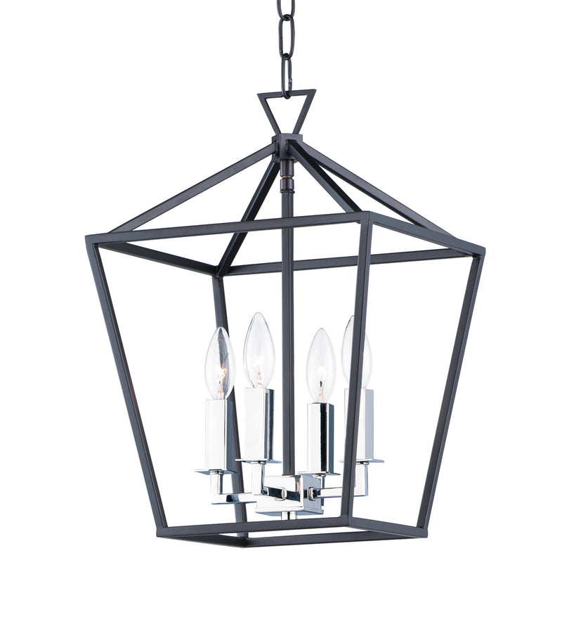 Maxim 25152TXBPN Abode Four Light Chandelier, Textured Black / Polished Nickel Alternate Image.jpg