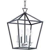 Maxim 25152TXBPN Abode Four Light Chandelier, Textured Black / Polished Nickel Main Image.jpg