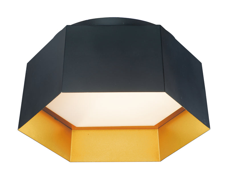 Maxim 30330BKGLD Honeycomb LED Flush Mount, Black / Gold Main Image.jpg