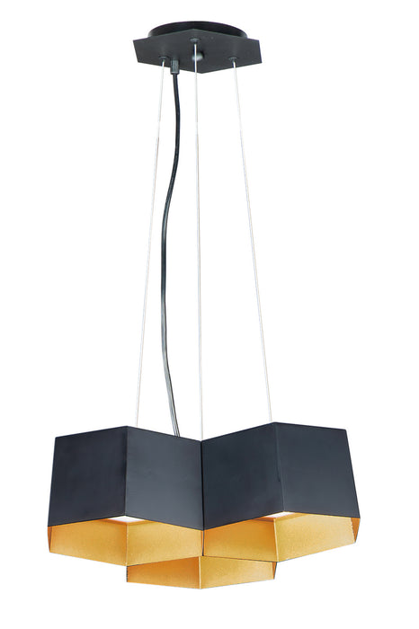 Maxim 30334BKGLD Honeycomb LED Chandelier, Black / Gold Main Image.jpg