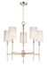 Maxim 32395OFSBRPN Uptown Five Light Chandelier, Satin Brass / Polished Nickel Main Image.jpg