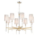 Maxim 32398OFSBRPN Uptown Eight Light Chandelier, Satin Brass / Polished Nickel Main Image.jpg