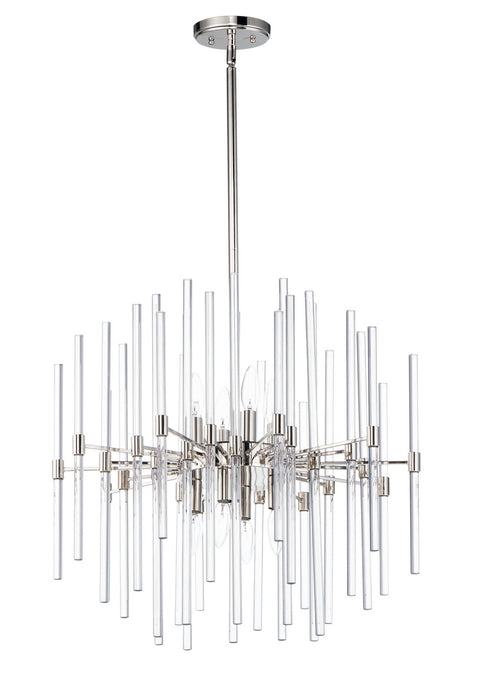 Maxim 38405CLPN Divine Eight Light Chandelier, Polished Nickel Main Image.jpg