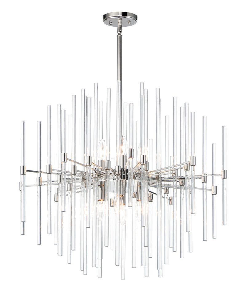 Maxim 38406CLPN Divine Eight Light Pendant, Polished Nickel Main Image.jpg