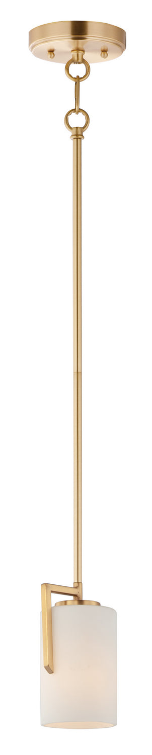 Maxim 91280SWSBR Dart One Light Mini Pendant, Satin Brass Main Image.jpg