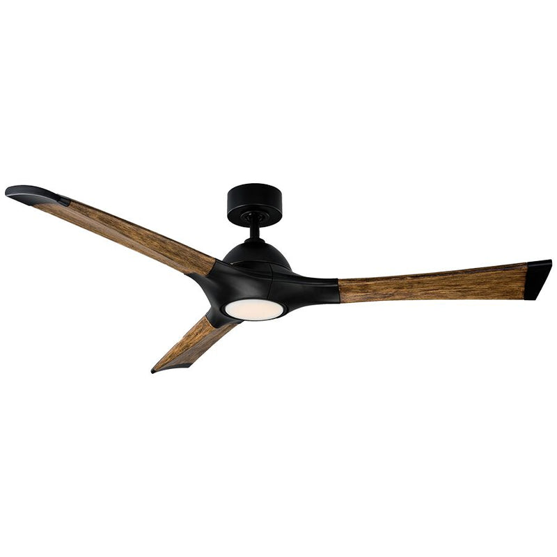 Modern Forms Fans FR-W1814-60L27MBDK 60"Ceiling Fan, Matte Black/Distressed Koa