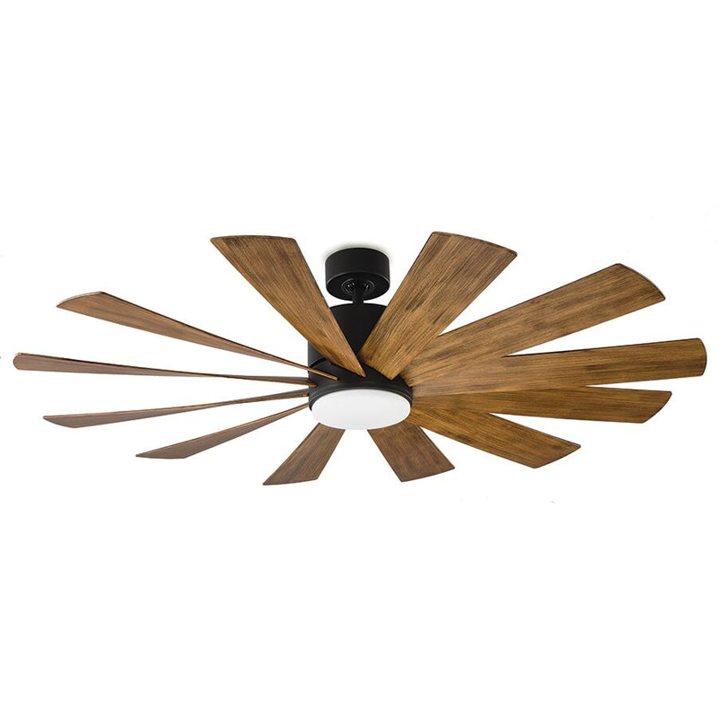 Modern Forms Fans FR-W1815-60L27MBDK 60"Ceiling Fan, Matte Black/Distressed Koa