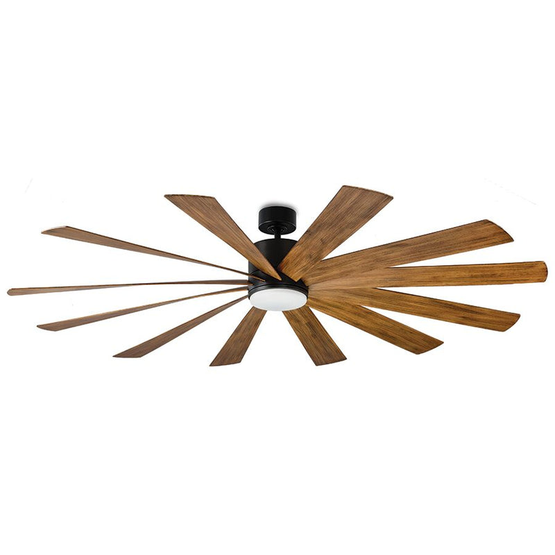 Modern Forms Fans FR-W1815-80L27MBDK 80"Ceiling Fan, Matte Black/Distressed Koa