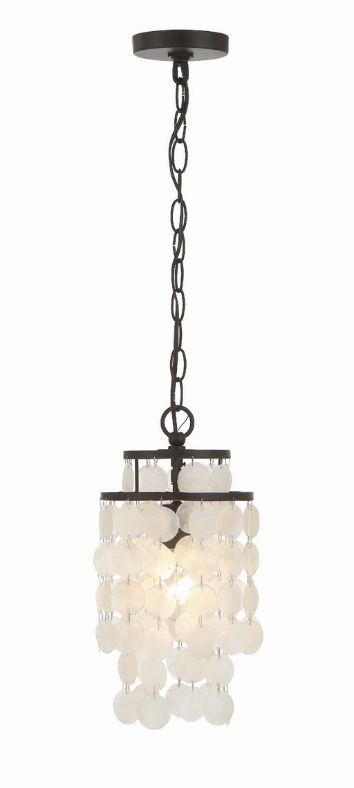 Crystorama BRI-3000-DB Brielle One Light Mini Chandelier Dark Bronze Main Image.jpg
