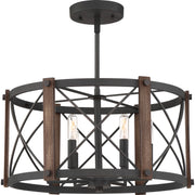 Quoizel BRO1720MK Baron Six Light Semi-Flush Mount, Marcado Black Main Image.jpg