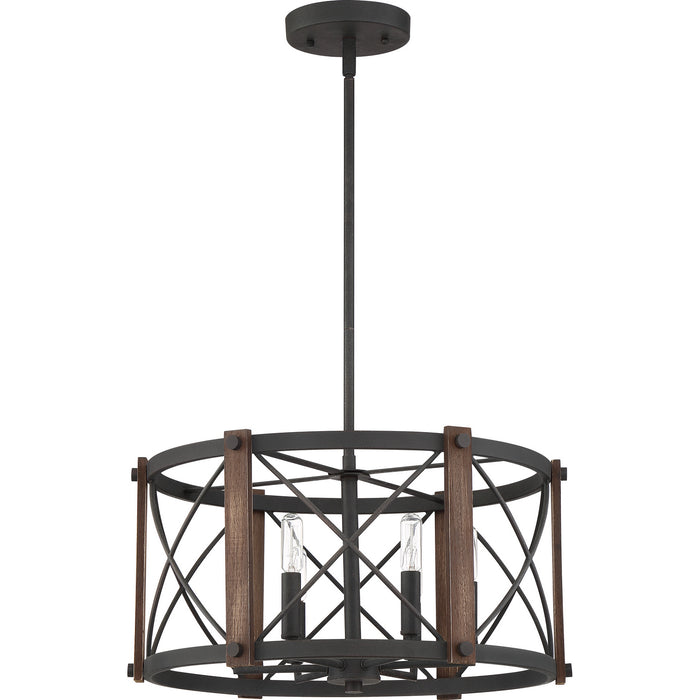 Quoizel BRO2820MK Baron Six Light Pendant, Marcado Black Alternate Image.jpg