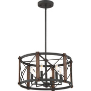 Quoizel BRO2820MK Baron Six Light Pendant, Marcado Black Alternate Image 3.jpg
