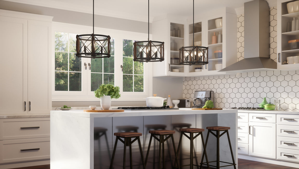 Quoizel BRO2820MK Baron Six Light Pendant, Marcado Black Alternate Image 4.jpg