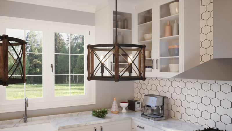 Quoizel BRO2820MK Baron Six Light Pendant, Marcado Black Alternate Image.jpg