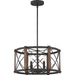 Quoizel BRO2820MK Baron Six Light Pendant, Marcado Black Main Image.jpg