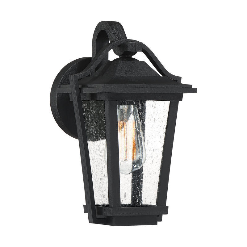 Quoizel DRS8407EK Darius One Light Outdoor Wall Lantern, Earth Black Main Image.jpg