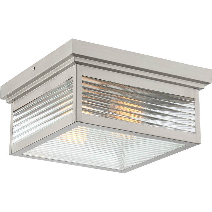 Quoizel GAR1612SS Gardner Two Light Outdoor Flushmount, Stainless Steel Main Image.jpg