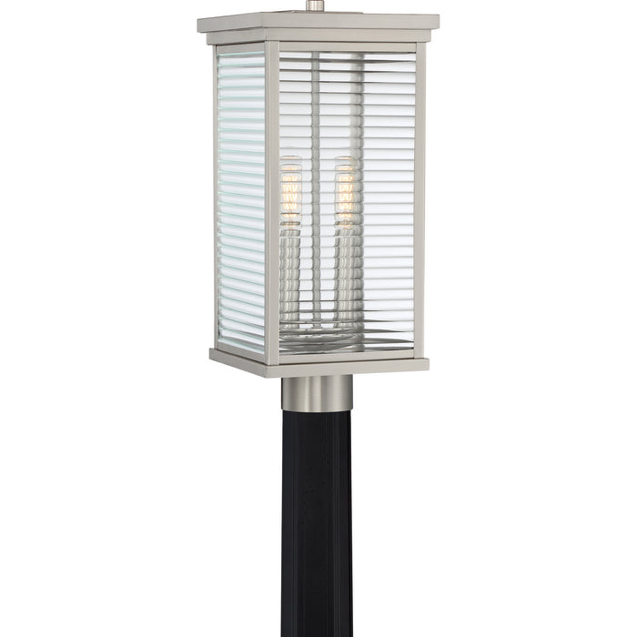 Quoizel GAR9008SS Gardner Two Light Outdoor Post Mount, Stainless Steel Main Image.jpg