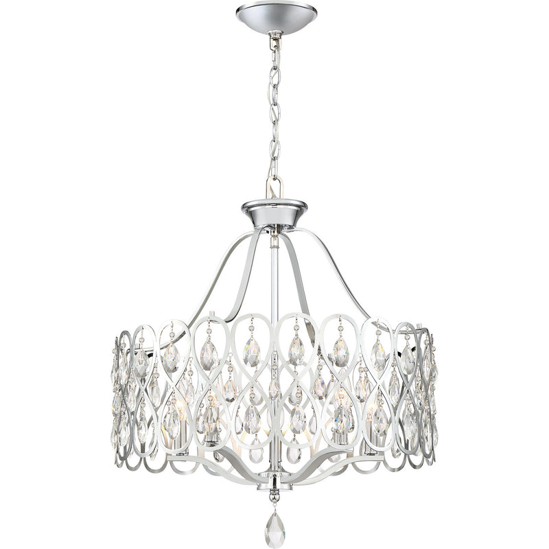 Quoizel LUL5022C Lulu Five Light Chandelier, Polished Chrome Main Image.jpg