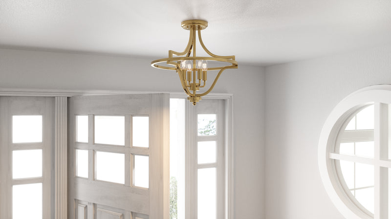 Quoizel QF5119WS Harvel Four Light Semi-Flush Mount, Weathered Brass Alternate Image 2.jpg