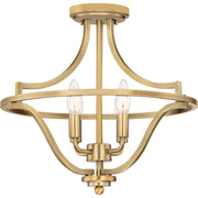 Quoizel QF5119WS Harvel Four Light Semi-Flush Mount, Weathered Brass Main Image.jpg