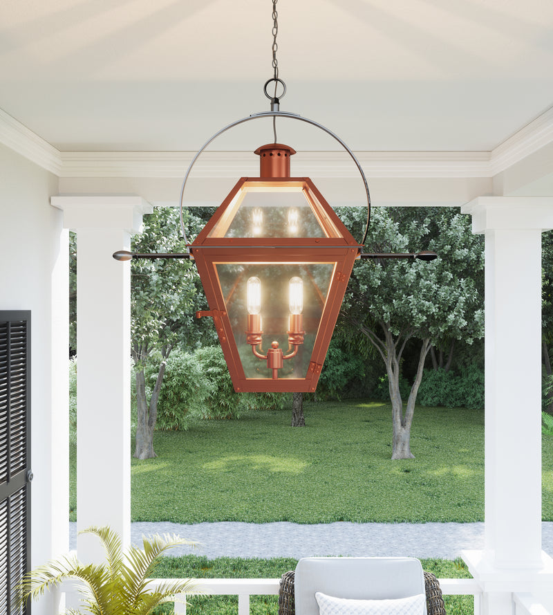 Quoizel RO1911AC Rue De Royal Two Light Outdoor Hanging Lantern, Aged Copper Alternate Image 2.jpg