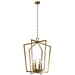 Kichler 43495NBR Six Light Foyer Pendant, Natural Brass