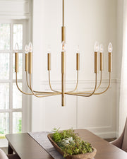 Visual Comfort Studio EC1009BBS Brianna Nine Light Chandelier, Burnished Brass Alternate Image 4.jpg
