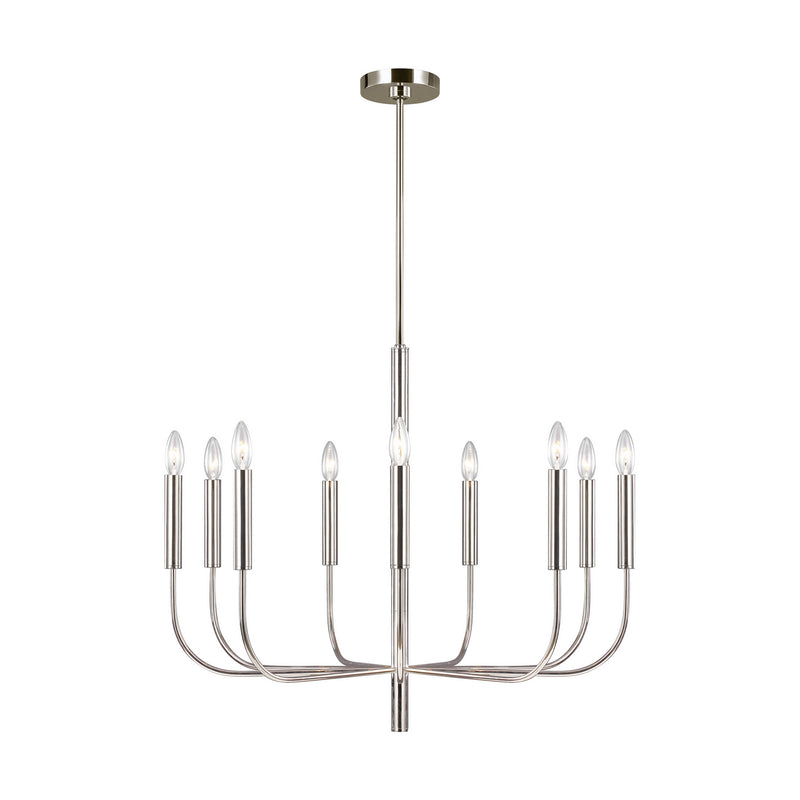 Visual Comfort Studio EC1009PN Brianna Nine Light Chandelier, Polished Nickel Alternate Image.jpg