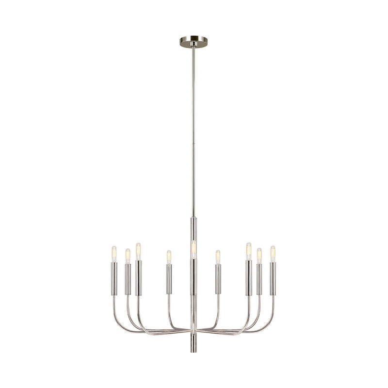 Visual Comfort Studio EC1009PN Brianna Nine Light Chandelier, Polished Nickel Main Image.jpg