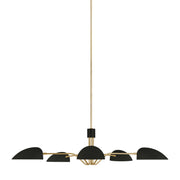 Visual Comfort Studio EC1025MBK Jane Five Light Chandelier, Midnight Black Alternate Image.jpg