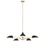 Visual Comfort Studio EC1025MBK Jane Five Light Chandelier, Midnight Black Alternate Image 3.jpg