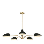 Visual Comfort Studio EC1025MBK Jane Five Light Chandelier, Midnight Black Alternate Image 4.jpg