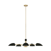 Visual Comfort Studio EC1025MBK Jane Five Light Chandelier, Midnight Black Main Image.jpg