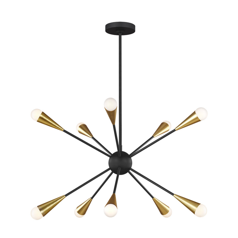 Visual Comfort Studio EC10310MBK Jax Ten Light Chandelier, Midnight Black Main Image.jpg