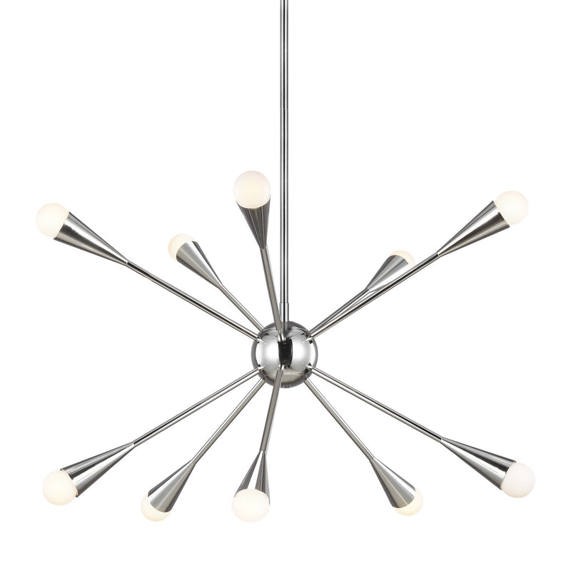 Visual Comfort Studio EC10310PN Jax Ten Light Chandelier, Polished Nickel Alternate Image.jpg