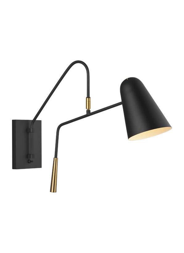 Visual Comfort Studio EW1041MBK Simon One Light Wall Sconce, Midnight Black Main Image.jpg