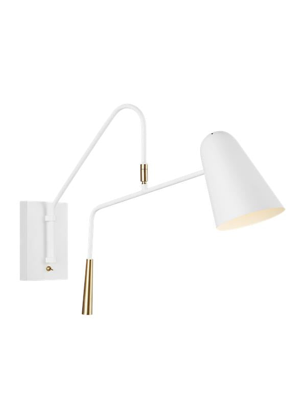 Visual Comfort Studio EW1041MWT Simon One Light Wall Sconce, Matte White Main Image.jpg