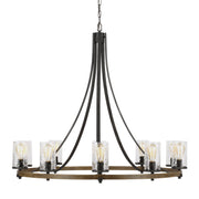 Visual Comfort Studio F3137/10DWK/SGM Angelo Ten Light Chandelier, Distressed Weathered Oak / Slate Grey Metal Alternate Image.jpg