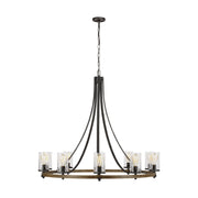 Visual Comfort Studio F3137/10DWK/SGM Angelo Ten Light Chandelier, Distressed Weathered Oak / Slate Grey Metal Main Image.jpg
